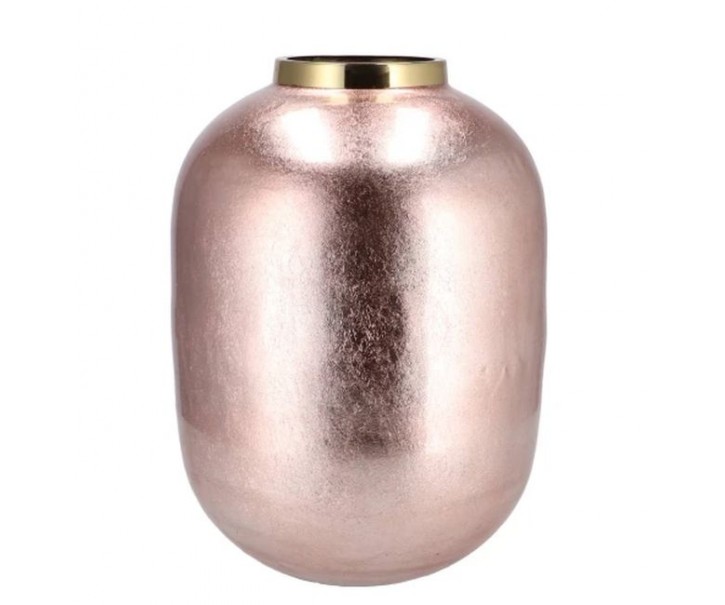Světle růžová kovová váza Jullie Jolly rose - Ø 28*36 cm daan kromhout