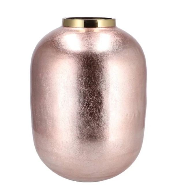 Světle růžová kovová váza Jullie Jolly rose - Ø 28*36 cm 540161