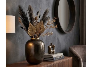 Tmavě zlatá kovová váza Jullie Jolly gold - Ø 28*36 cm
