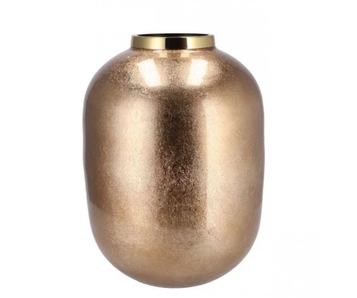 Tmavě zlatá kovová váza Jullie Jolly gold - Ø 28*36 cm daan kromhout
