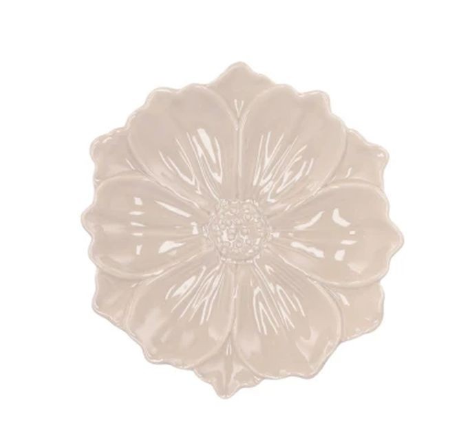 Šedý keramický talířek ve tvaru květu Bloom Cosmea - Ø 11*3 cm 202846