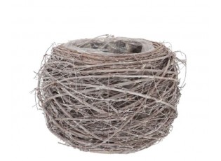 Proutěný květináček z jilmových větví Nature Jilm grey - Ø 11*8 cm