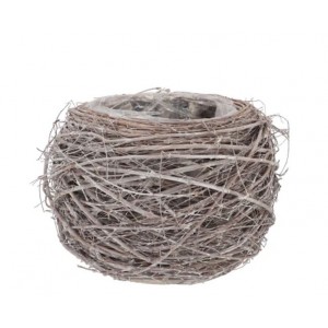 Proutěný květináček z jilmových větví Nature Jilm grey - Ø 11*8 cm