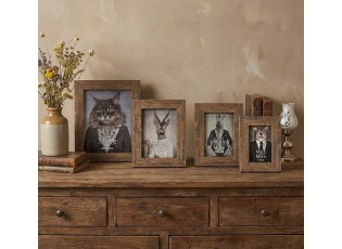 Hnědý fotorámeček v designu dřeva Nature XL - 26*2*31/ 20*25 cm