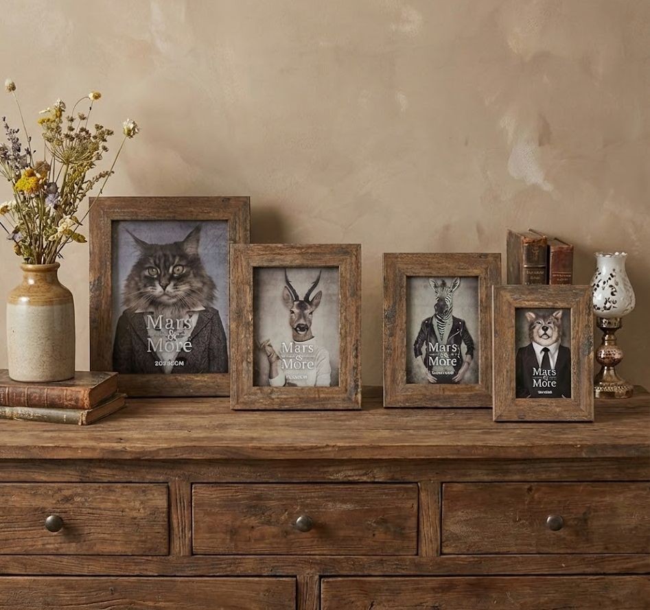 Hnědý fotorámeček v designu dřeva Nature M - 18,5*2*23,5cm / 12*17cm Mars & More Hnědý fotorámeček v designu dřeva Nature M - 18,5*2*23,5cm / 12*17cm Mars & More