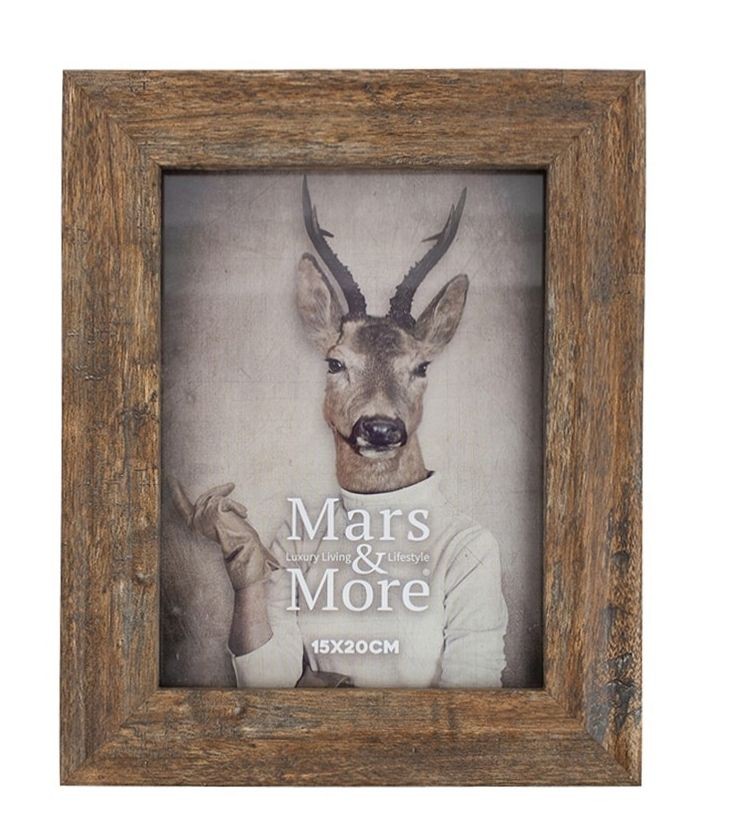 Hnědý fotorámeček v designu dřeva Nature L - 21*2*26/ 15*20cm RNFLHN15