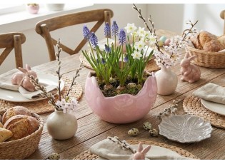 Šedý keramický talířek ve tvaru květu Bloom Cosmea - Ø 11*3 cm