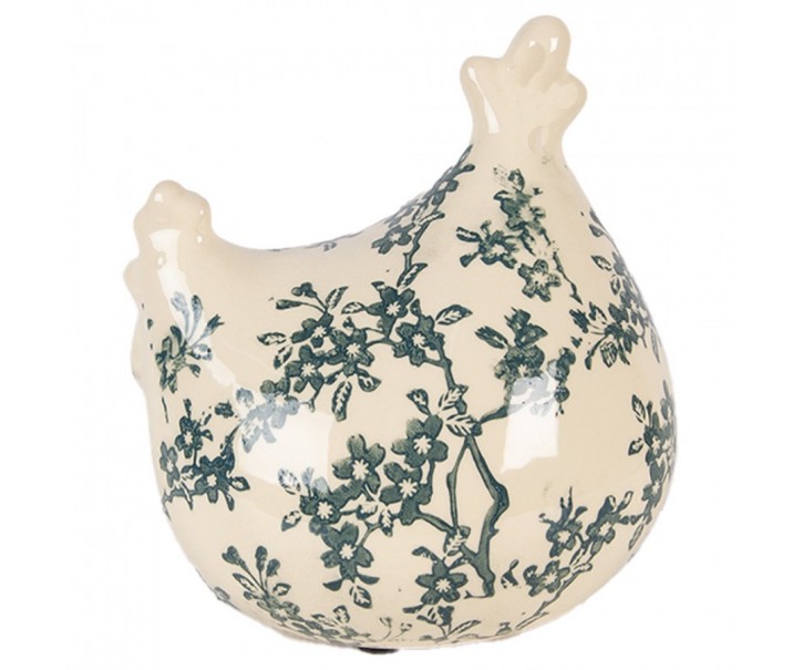 Decorative Figurine Chicken 12x11x13 Cm Beige Ceramic - 12*11*13 cm Clayre & Eef