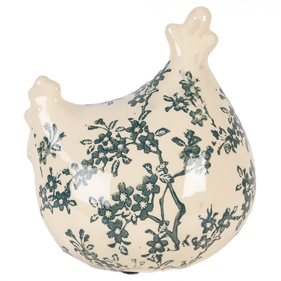 Decorative Figurine Chicken 12x11x13 Cm Beige Ceramic - 12*11*13 cm