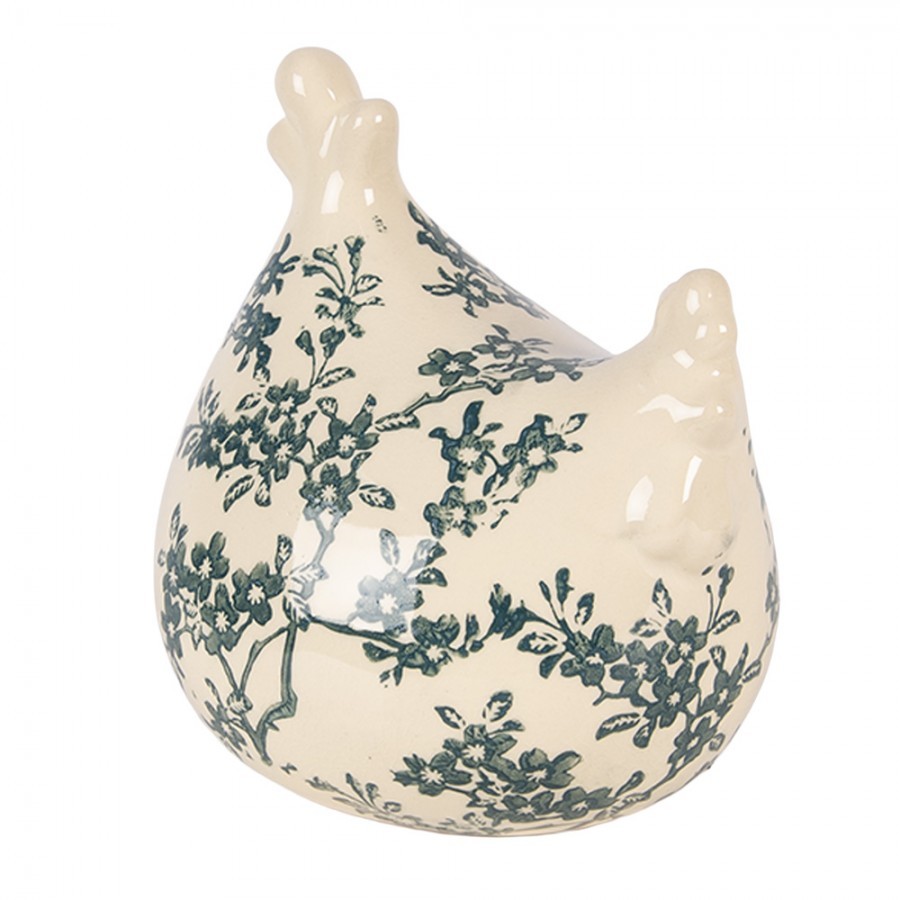 Decorative Figurine Chicken 12x11x13 Cm Beige Ceramic - 12*11*13 cm