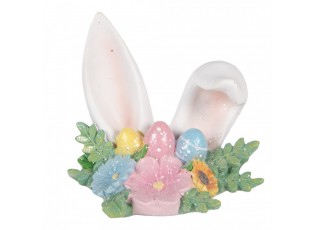 Velikonoční dekorace králičí uši s květy a vajíčky - 12*9*11 cm