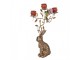 Candle Holder Rabbit 24x10x47 Cm Gold Colored Plastic - 24*10*47 cm Clayre & Eef