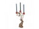Candle Holder Rabbit 24x10x47 Cm Gold Colored Plastic - 24*10*47 cm Clayre & Eef