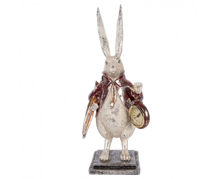 Decorative Figurine Rabbit 15x12x38 Cm Beige Plastic - 15*12*38 cm Clayre & Eef