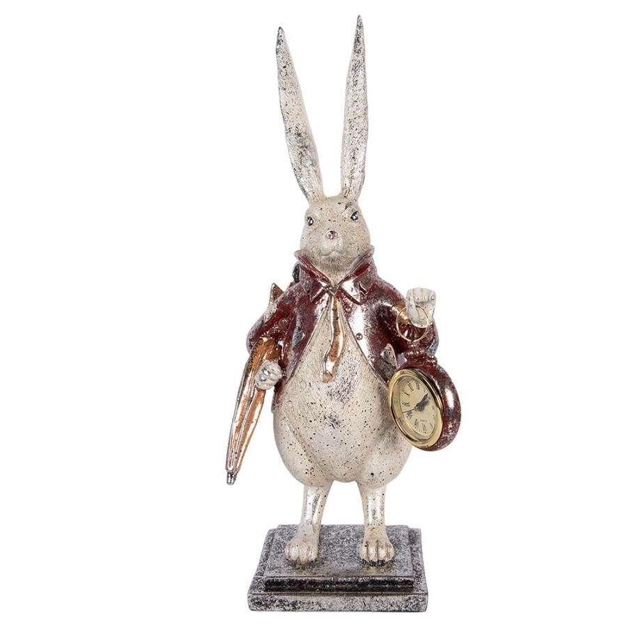 Decorative Figurine Rabbit 15x12x38 Cm Beige Plastic - 15*12*38 cm