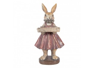 Decorative Figurine Rabbit 10x8x20 Cm Beige Plastic - 10*8*20 cm