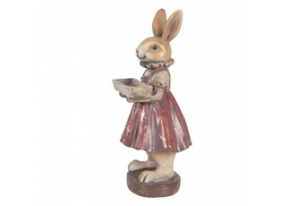 Decorative Figurine Rabbit 10x8x20 Cm Beige Plastic - 10*8*20 cm