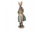 Dekorace zajíc elegán s kyticí v ruce a zlatou patinou - 17*15*53 cm Clayre & Eef