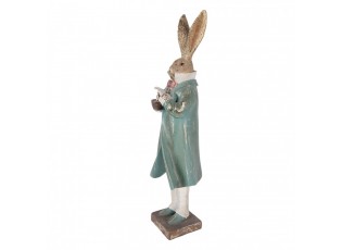Decorative Figurine Rabbit 14x11x48 Cm Gold Colored Plastic - 14*11*48 cm