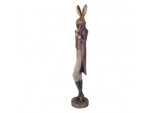 Decorative Figurine Rabbit 16x14x75 Cm Gold Colored Plastic - 16*14*75 cm
