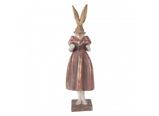 Decorative Figurine Rabbit 13x12x47 Cm Gold Colored Plastic - 13*12*47 cm