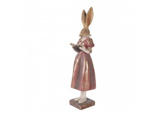 Decorative Figurine Rabbit 13x12x47 Cm Gold Colored Plastic - 13*12*47 cm