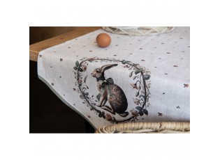 Bavlněný běhoun na stůl Natural Linen Easter - 50*160 cm