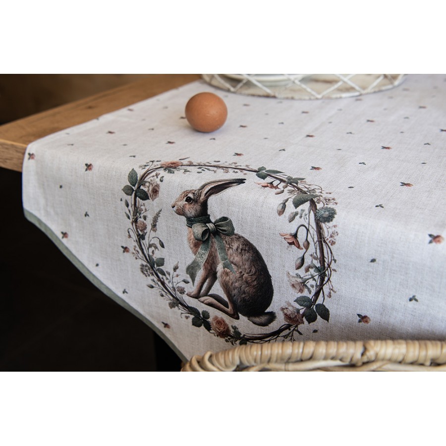 Bavlněný běhoun na stůl Natural Linen Easter - 50*160 cm