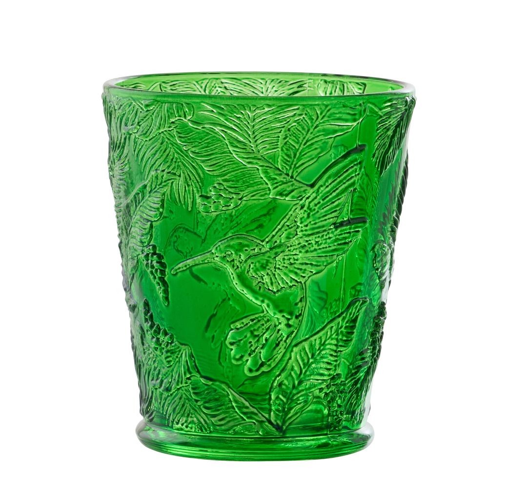 Zelená sklenička kolibřík Hummin Bird - Ø 9*10 cm / 250 ml