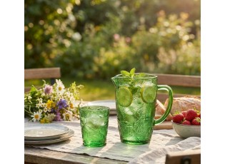 Zelená sklenička kolibřík Hummin Bird - Ø 9*10 cm / 250 ml