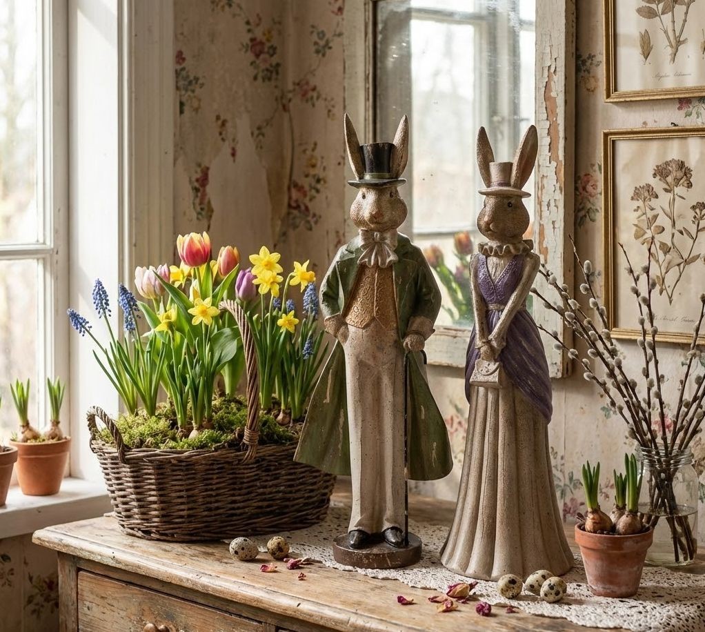 Noblesní vintage králičí elegán v zeleném plášti - 17*12*48 cm Clayre & Eef Noblesní vintage králičí elegán v zeleném plášti - 17*12*48 cm Clayre & Eef