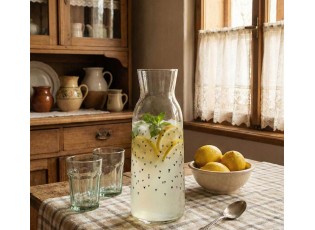 Skleněná karafa se srdíčky Lovely Day - Ø 9*25 cm / 1000 ml