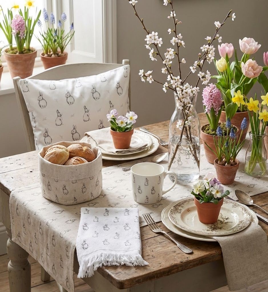 Bílý froté ručník s králíčky Bunny Buddies - 40*66 cm Clayre & Eef Bílý froté ručník s králíčky Bunny Buddies - 40*66 cm Clayre & Eef