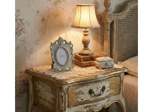 Šedo-zlatý antik fotorámeček na malou fotografii - 12*2*16 cm / 6*9 cm