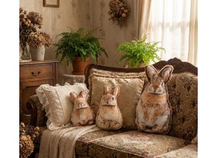 Dekorační plyšový polštářek ve tvaru králíčka - 16*5*32 cm