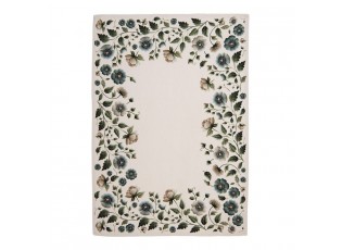 Béžová bavlněná utěrka s květy Gently Blooming - 50*70 cm