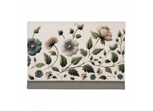 6ks béžové bavlněné prostírání s květy Gently Blooming - 48*35 cm
