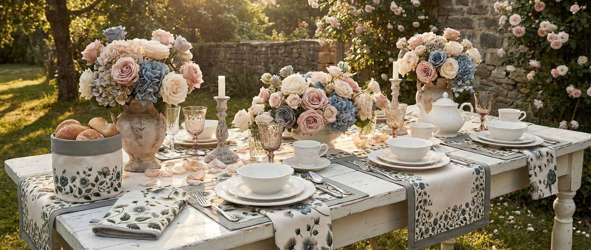 Béžový bavlněný košík na pečivo s květy Gently Blooming - 35*35*8 cm Clayre & Eef Béžový bavlněný košík na pečivo s květy Gently Blooming - 35*35*8 cm Clayre & Eef