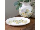 Béžový antik keramický podnos s citróny Limone Blossom - 25*18*2 cm Chic Antique