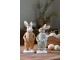 Set 2ks béžová antik dekorace králíčci v pyžámku - 10*8*20 cm Chic Antique