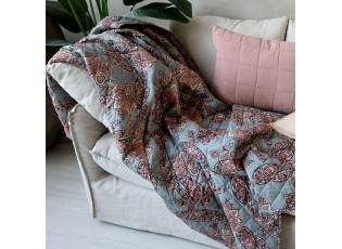 Opálový bavlněný přehoz Paisley vzor Aix Quilt - 130*180 cm
