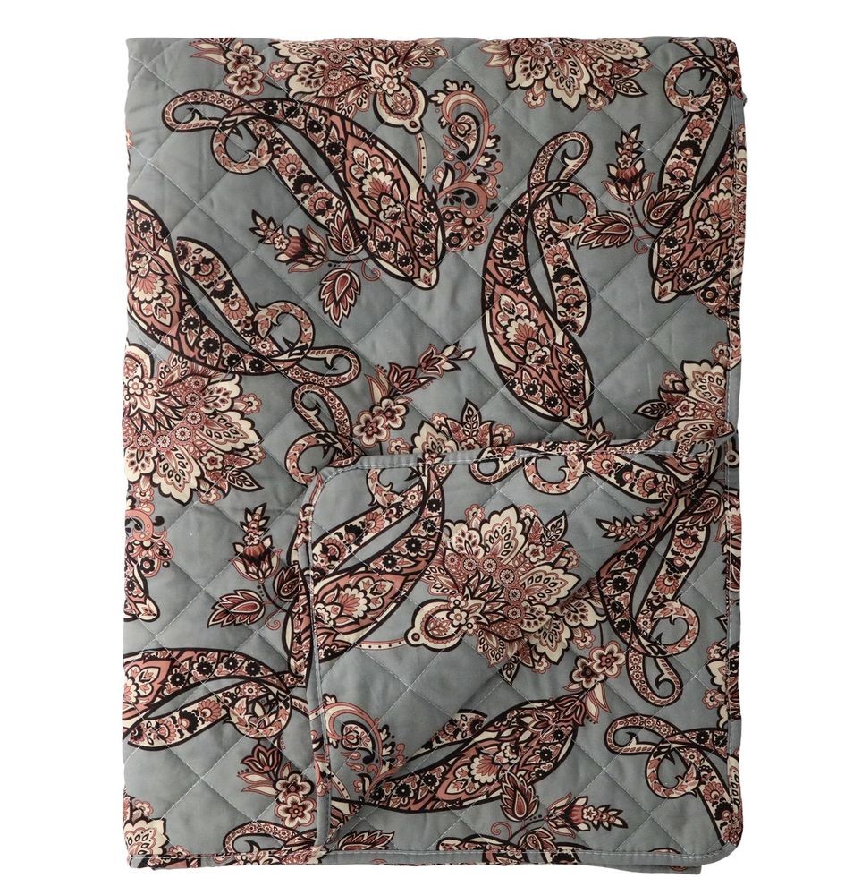Opálový bavlněný přehoz Paisley vzor Aix Quilt - 130*180 cm