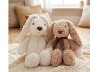 Roztomilá plyšová bílá zaječice Mia - 40 cm