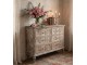 Béžovo-šedá dřevěná komoda se 6-ti šuplíky Rossalia - 141*40*105 cm Clayre & Eef