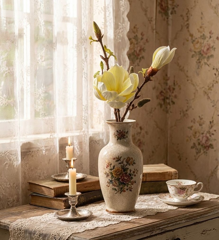 Dekorace umělá větvička Magnólie se žlutými květy - 17*11*70 cm Clayre & Eef Dekorace umělá větvička Magnólie se žlutými květy - 17*11*70 cm Clayre & Eef