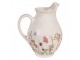 Béžový keramický džbán s lučními květy Flowers of Love S - 16*12*19 cm Clayre & Eef