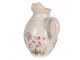 Béžový keramický džbán s lučními květy Flowers of Love M - 21*16*25 cm Clayre & Eef