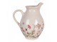 Béžový keramický džbán s lučními květy Flowers of Love M - 21*16*25 cm Clayre & Eef