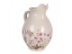 Béžový keramický džbán s lučními květy Flowers of Love M - 21*16*25 cm Clayre & Eef