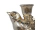 Stříbrný antik svícen s ptáčkem Birdinia silver - 14*10*20 cm Mars & More 